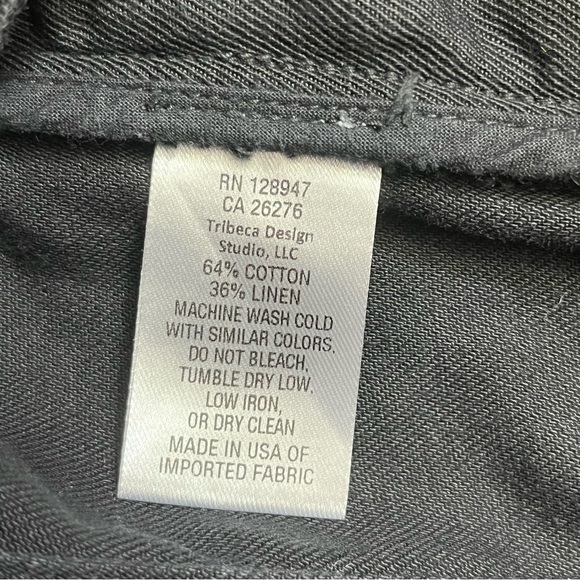 Nili Lotan Paris Cropped Pants Relaxed Fit Dropped Crotch in Black Sz 2 - Picture 10 of 10